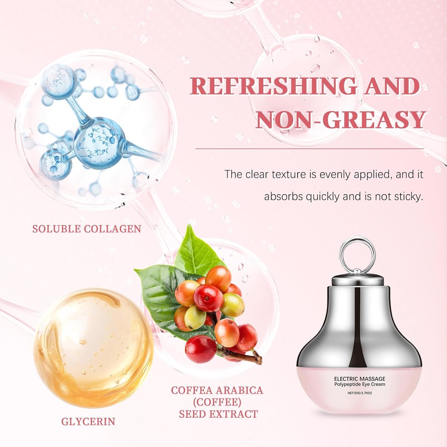 Neck-Eye Care Tightening & Revitalizing Set - AH-8 Firming Neck Cream + Electric Massage Eye Cream, Smooth of Fine Lines, Eye & Neck Treatment, Skin Moisturizer, Deep Moisturizing Skincare - Image 8