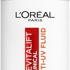 L’Oréal Paris Revitalift Clinical SPF 50+ Invisible UV Fluid, Protect, Prevent and Improve Ageing Signs, Non-Oily Formula for All Skin Tones, Advanced UV Protection and Antioxidant Vitamin C, 50ml