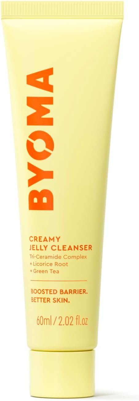 BYOMA Travel Size Creamy Jelly Cleanser (60ml) Hydrating Facial Cleanser for Skin Barrier Repair -Tri-Ceramide Face Wash for All Skin Types - Gently Removes Makeup and Excess Oil