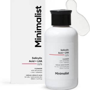 Minimalist 2% Salicylic Acid Face Wash for Oily Skin | Sulphate free, Anti Acne Face Cleanser With LHA & Zinc For Acne or Pimples | Men & Women, 100 ml (Pack of 1)