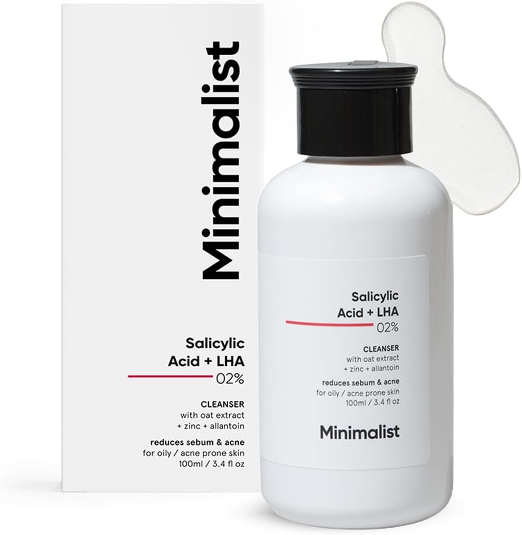 Minimalist 2% Salicylic Acid Face Wash for Oily Skin | Sulphate free, Anti Acne Face Cleanser With LHA & Zinc For Acne or Pimples | Men & Women, 100 ml (Pack of 1)