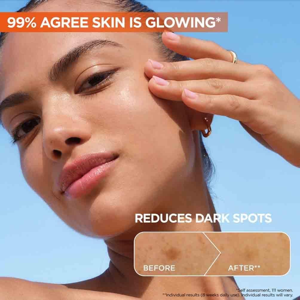 Garnier SkinActive Vitamin C Brightening Serum for Face, with Vitaminc C, Niacinamide & Salicylic Acid, Brightens Skin, Reduces Dark Spots & Evens Skin Tone, Serum 30ml - Image 4