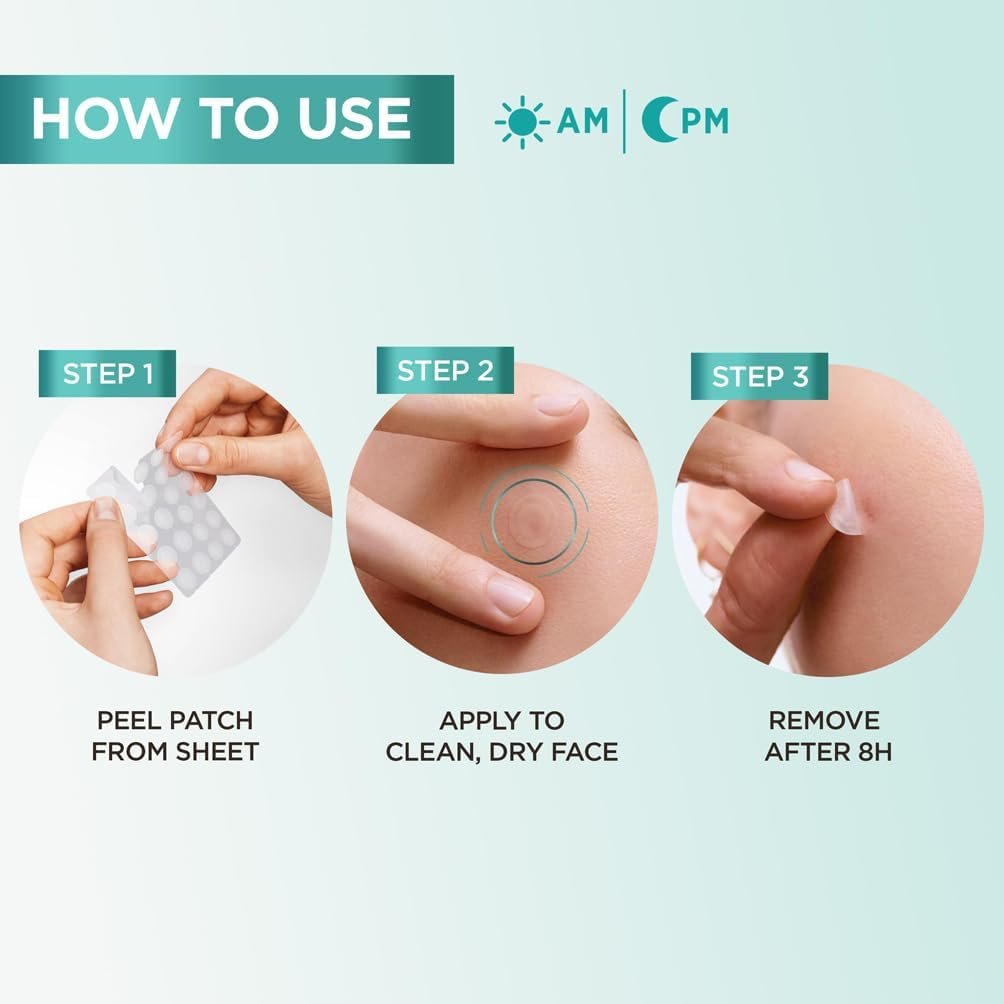 Garnier Blemish Patches, Hydrocolloid patches to reduce the appearance of spots in 8 hours, Ultra-thin & Invisible on all skin tones, Suitable For All Skin Types, Vegan Formula, 22 Patches - Image 6