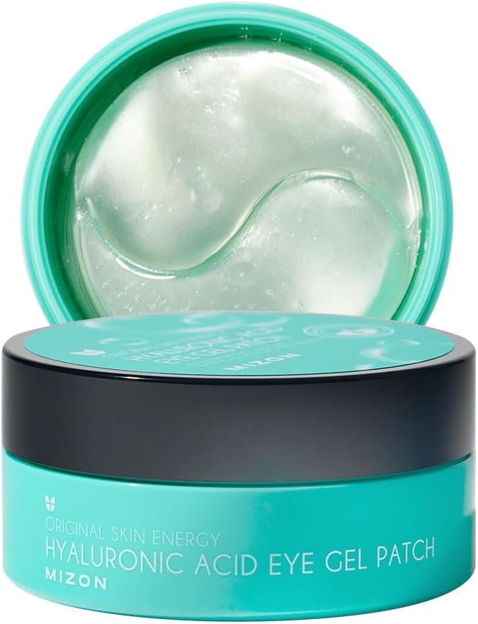 [MIZON] HYALURONIC ACID EYE GEL PATCH (x60) Korean Skincare - Eye treatment for Puffy Eyes - Eye Pads for Dark Circles - Under Eye Bags - Wrinkle Care - Moisturizing - Improves Elasticity