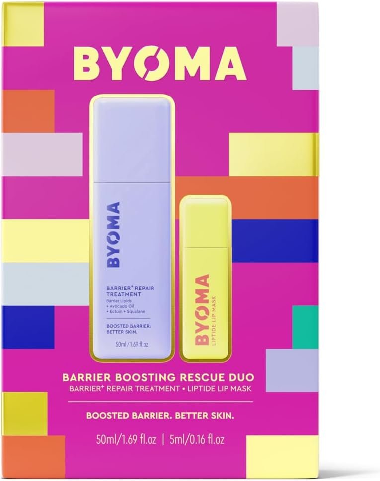 BYOMA Barrier Boosting Rescue Duo (50ml) Limited Edition Gift Set - Barrier with Repair Treatment and Lip Mask for Dry and Sensitive Skin, Alcohol Free, Vegan and Cruelty Free - Image 2