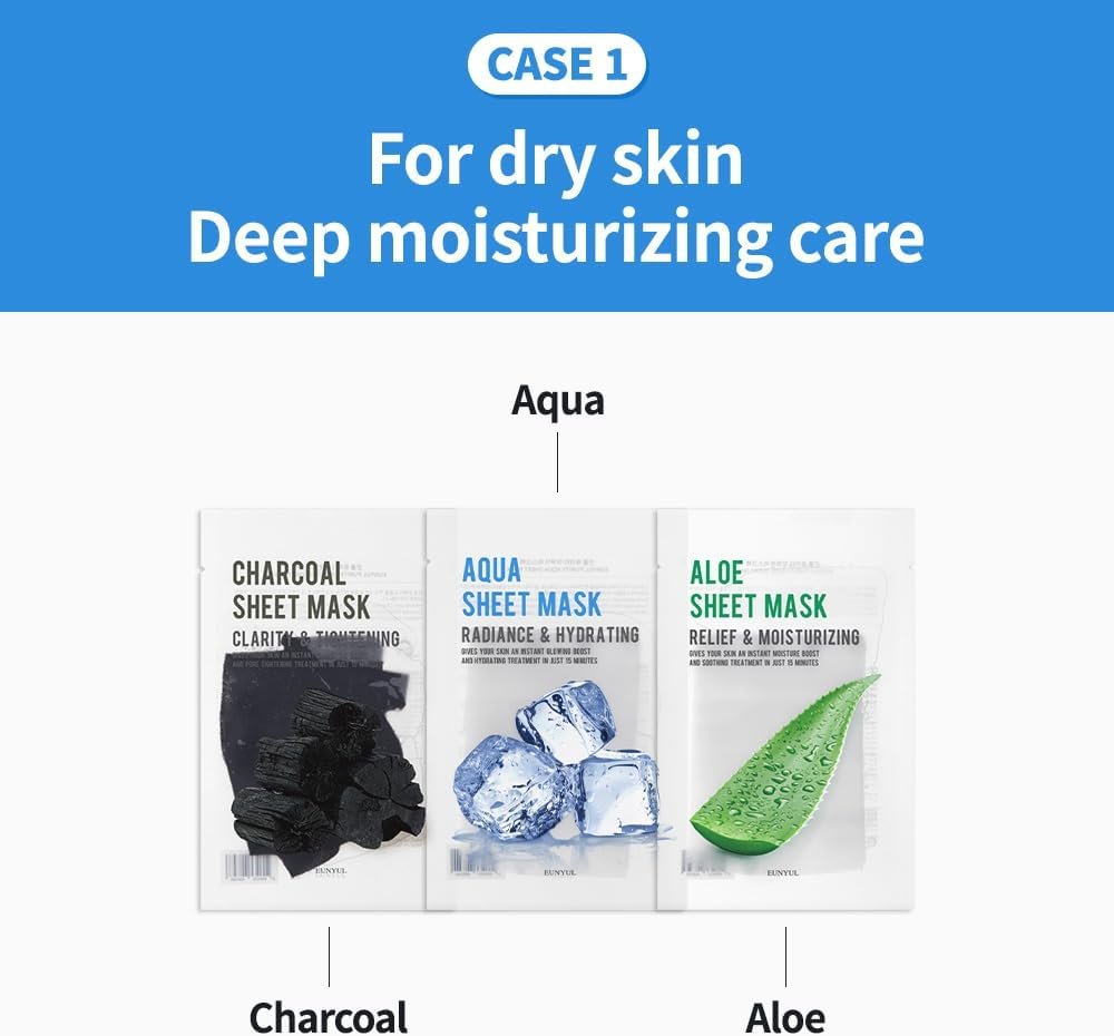 EUNYUL [PACK OF 8] Purity Sheet Mask Pack 8 Types Korean Skincare Facial Mask Pack - Image 4