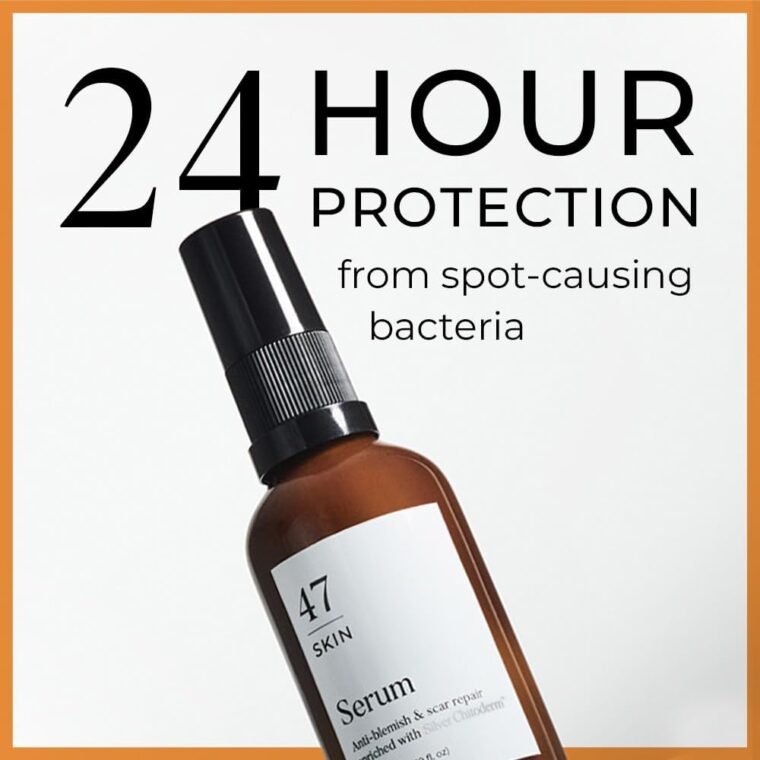 47 Skin Anti-blemish & scar repair Serum enriched with Silver Chitoderm for All Skin Types, Clear Skin Moisturiser, 50ml - Image 3