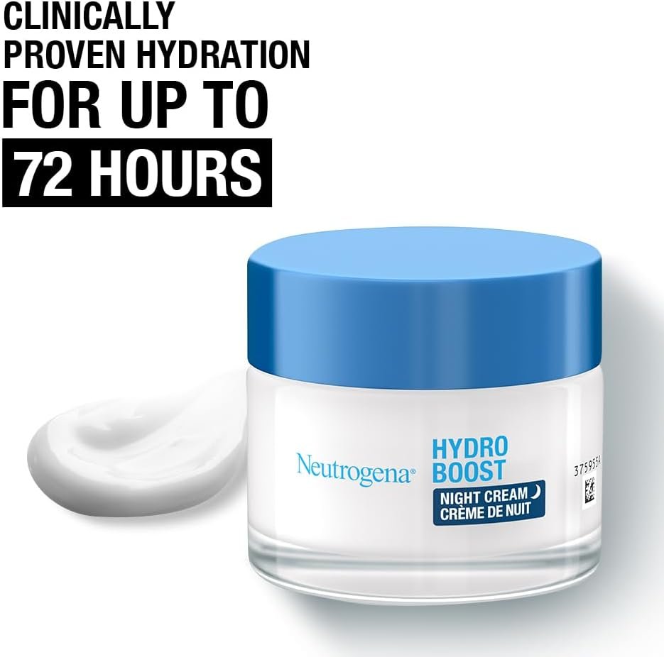 Neutrogena Hydro Boost Night Face Cream (1x 50ml), Night Cream With Hyaluronic Acid for Advanced Hydration for 72 Hours, Suitable for Dry Skin - Image 3