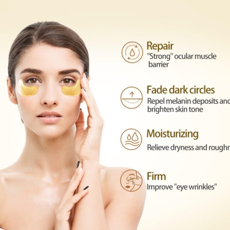 10 Pair Crystal Collagen 24k Gold Under Eye Gel Pad Face Mask Anti Aging Wrinkle Gel Under Eye Patches, Vegan Cruelty-Free Self Care - Image 2