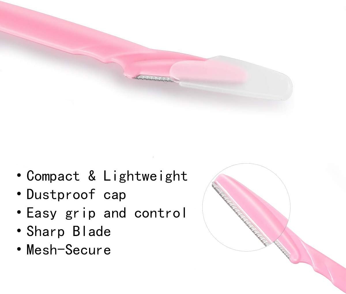 ILLUVA Eyebrow Razors Facial Hair Remover Shaver Trimmer Shaper, Exfoliating Dermaplaning Tool for Women and Men 6 Pcs - Image 3