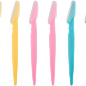 ILLUVA Eyebrow Razors Facial Hair Remover Shaver Trimmer Shaper, Exfoliating Dermaplaning Tool for Women and Men 6 Pcs