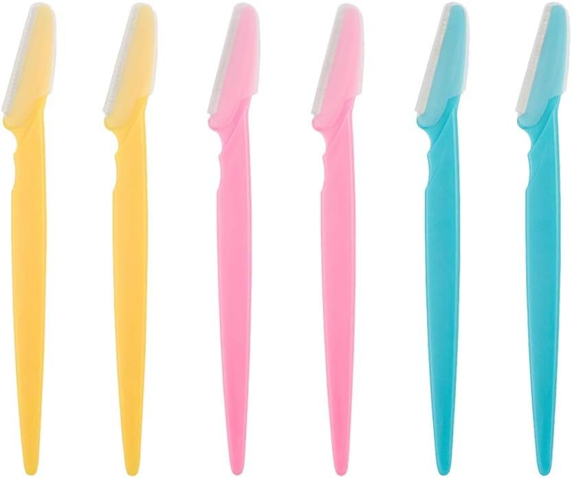 ILLUVA Eyebrow Razors Facial Hair Remover Shaver Trimmer Shaper, Exfoliating Dermaplaning Tool for Women and Men 6 Pcs