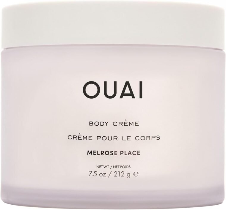 OUAI Body Cream, Melrose Place - Hydrating Whipped Body Cream with Cupuaçu Butter, Coconut Oil and Squalane - Softens Skin and Delivers Healthy-Looking Glow - Sulfate Free Skin Care (7.5 Oz)
