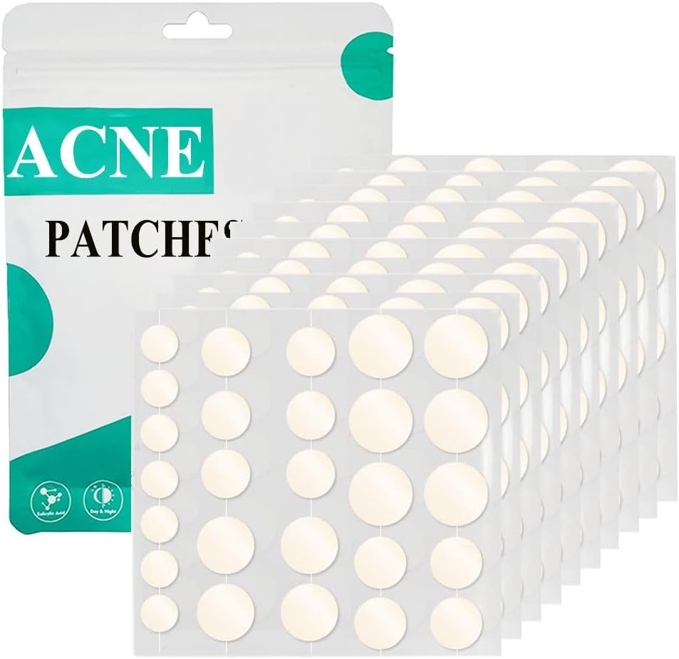 Zemolo 300pcs Pimple Patches Hydrocolloid Acne Stickers with Tea Tree Oil Spot Cover Patches Day & Night Whiteheads Acne Absorbing Blemish Patches Invisible Spot Treatment Stickers