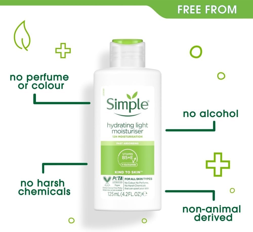 Simple Hydration Face Wash, Serum & Light Moisturiser Regime Bundle 3 Piece - Image 7