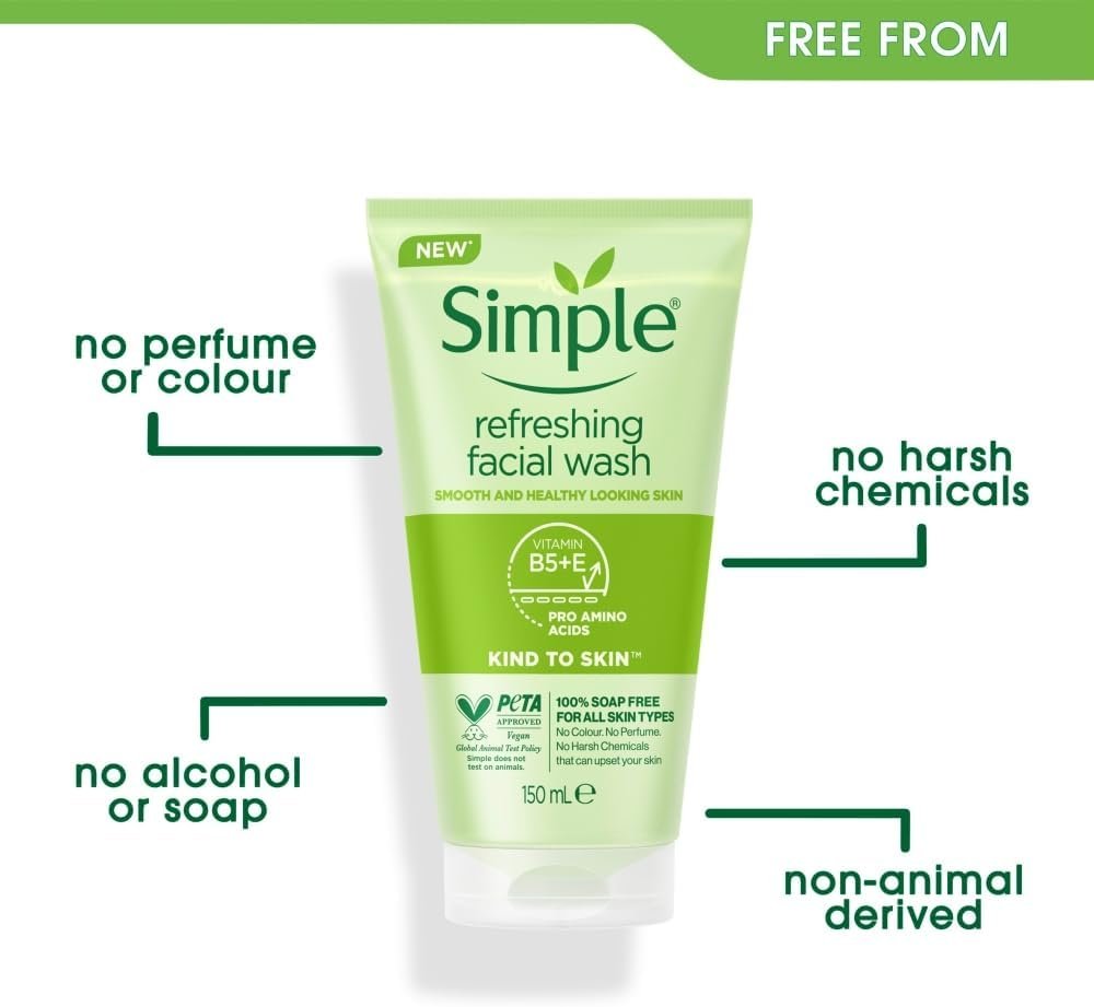 Simple Hydration Face Wash, Serum & Light Moisturiser Regime Bundle 3 Piece - Image 3