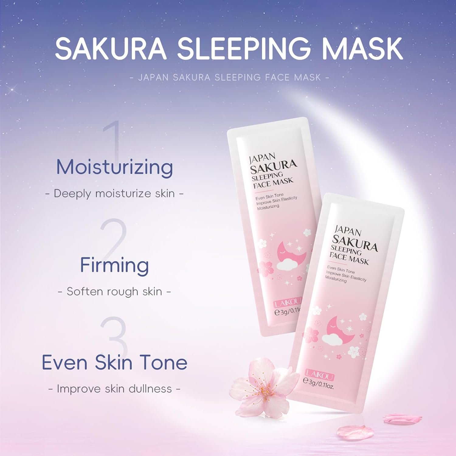 Skin Care Sets & Kits, Sakura Skin Care For Teenage Girls,Pamper Sets For Women Gifts,Skincare Set,Cream,Serum,Toner,Cleanser,Eye Mask,Sleep Mask,Mud Mask,Lip Mask (One Size, Sakura-Skin Care Kits-A) - Image 8
