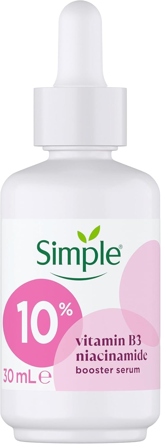 Simple 10% Niacinamide (Vitamin B3) Booster Serum Serum Skin Care Product Suitable for all Skin Types for Even Skin Tone and Texture 30 ml