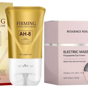 Neck-Eye Care Tightening & Revitalizing Set - AH-8 Firming Neck Cream + Electric Massage Eye Cream, Smooth of Fine Lines, Eye & Neck Treatment, Skin Moisturizer, Deep Moisturizing Skincare