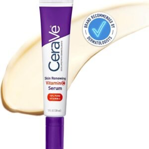 CeraVe Skin Renewing 10% Pure Vitamin C Serum with Ceramides for Brighter and Smoother Skin, 30 ml