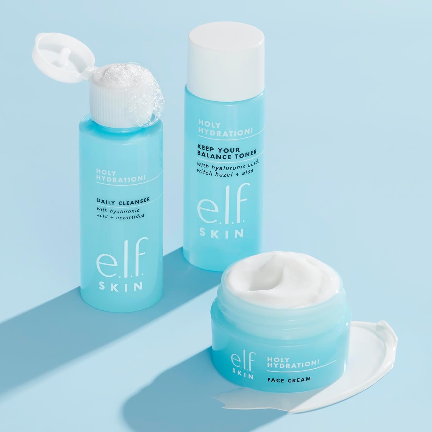 e.l.f. SKIN Holy Hydration! The Essentials Mini Kit, Cleanser, Toner & Moisturiser For Hydrated & Balanced Skin. - Image 6