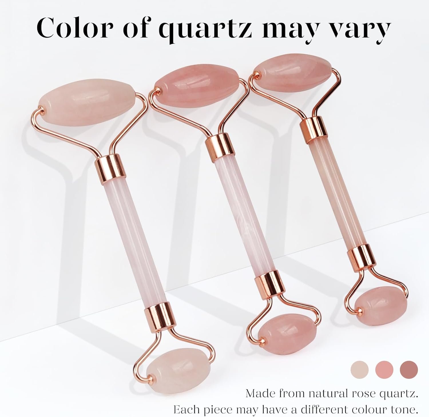 BAIMEI Gua Sha & Jade Roller,Guasha Tool face, Self Care Gift for Women and Men, Massager for Face, Eyes, Neck Care, Skin Care Gifts - Rose Quartz - Image 3