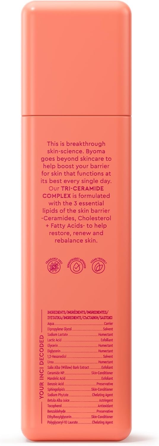 BYOMA Brightening Toner (150ml) Deeply Clean Pores and Improve Tone and Texture - with Barrier Lipids and Lactic Acid - Alcohol Free - Brightens and Hydrates Skin, Vegan - Image 7