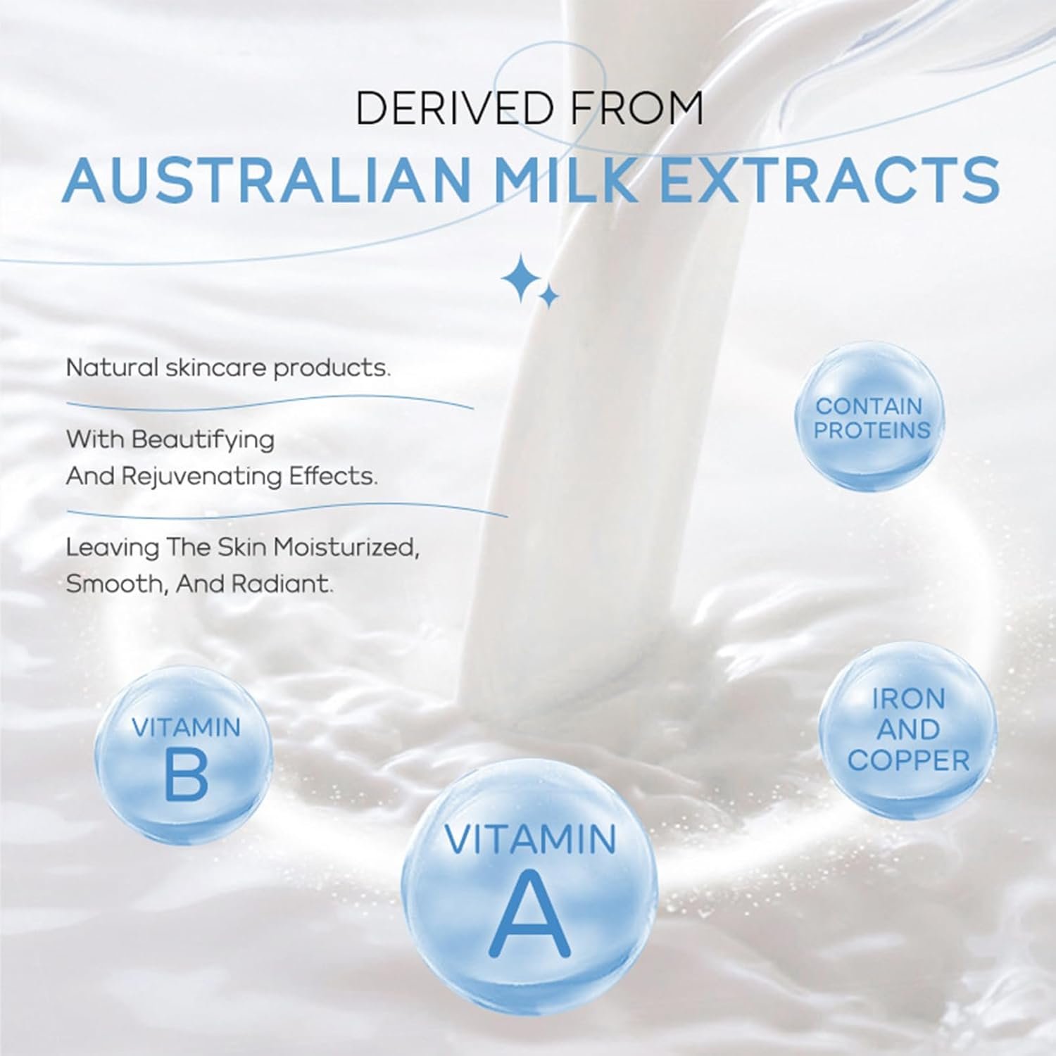 Milk Skin Care for Teenage Girls Gifts -Mothers Day Hamper - Gifts For Mum - Skin Care Sets & Kits With Cleanser,Eye Cream,Exfoliating Scrub, Sunscreen Cream,Hand Wax,Moisturizing Face Cream - Image 2