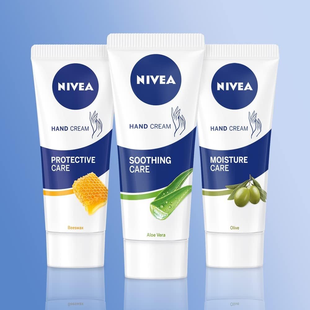 NIVEA Soothing Care Aloe Vera Hand Cream (75ml), 24H Moisturising Hand Cream for Dry Cracked Hands, Non-Greasy, Fast-Absorbing Formula Soothes Skin - Image 3