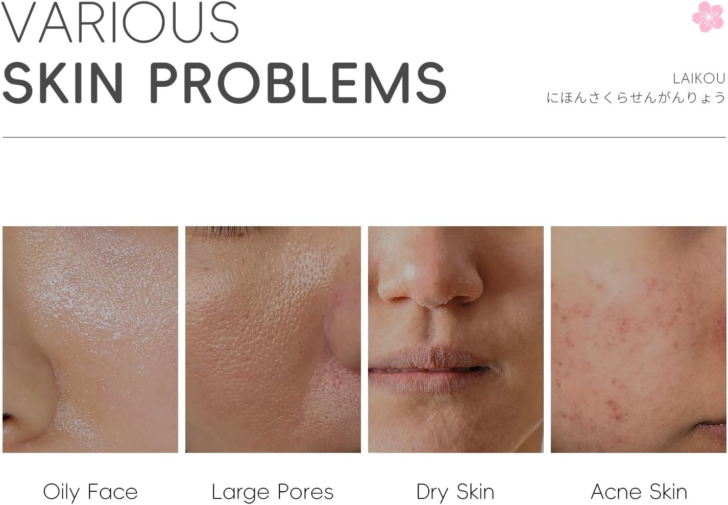 LAIKOU Skin Care for Teenage Girls, Sakura Skincare Set, Pamper Sets for Women Gifts, Facial Skin Care Sets & Kits - Toner,Cleanser,Face Serum,Cream,Sleep Mask,Eye Mask,Mud Mask,Lip Mask, 24PCS - Image 3