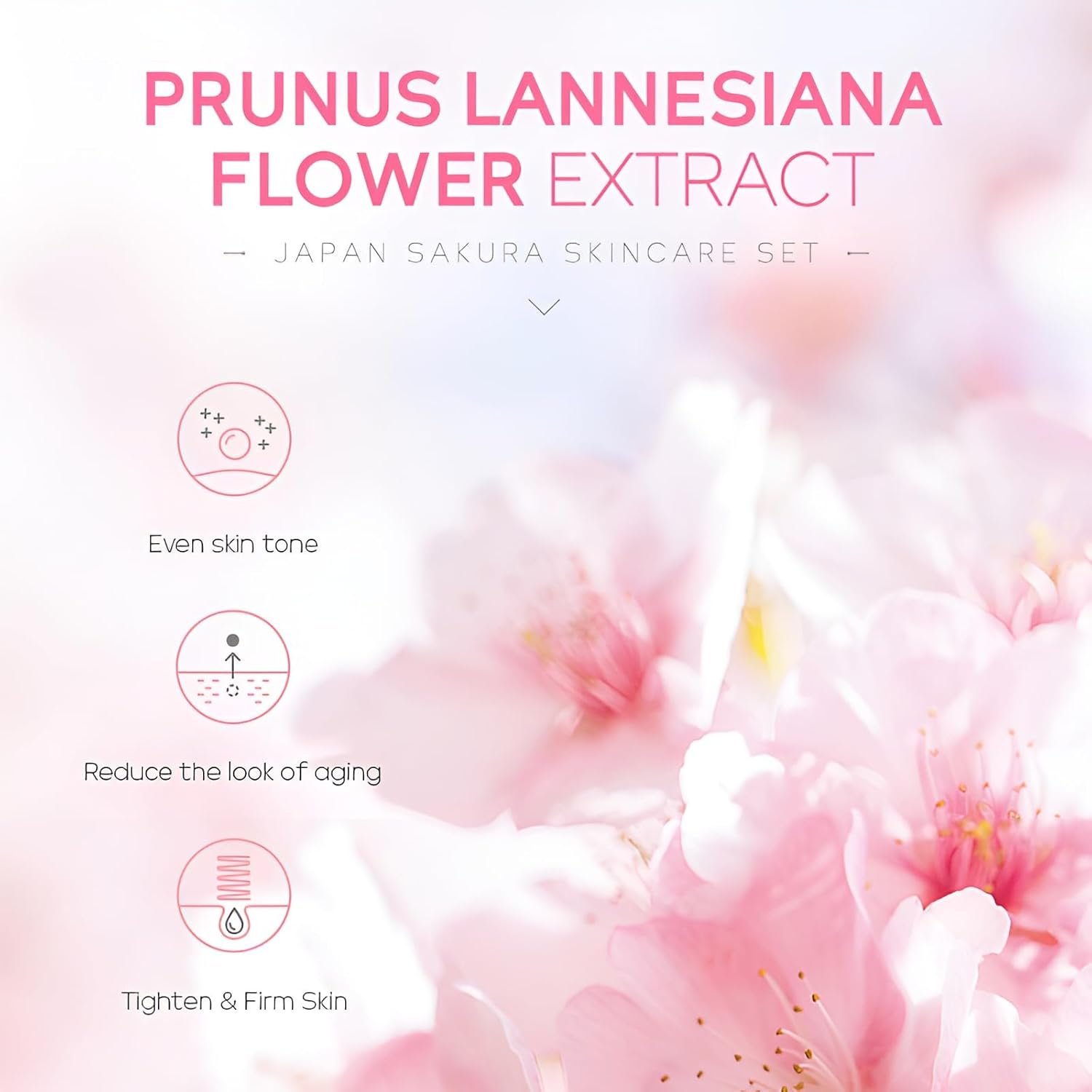 LAIKOU Skin Care for Teenage Girls, Sakura Skincare Set, Pamper Sets for Women Gifts, Facial Skin Care Sets & Kits - Toner,Cleanser,Face Serum,Cream,Sleep Mask,Eye Mask,Mud Mask,Lip Mask, 24PCS - Image 5