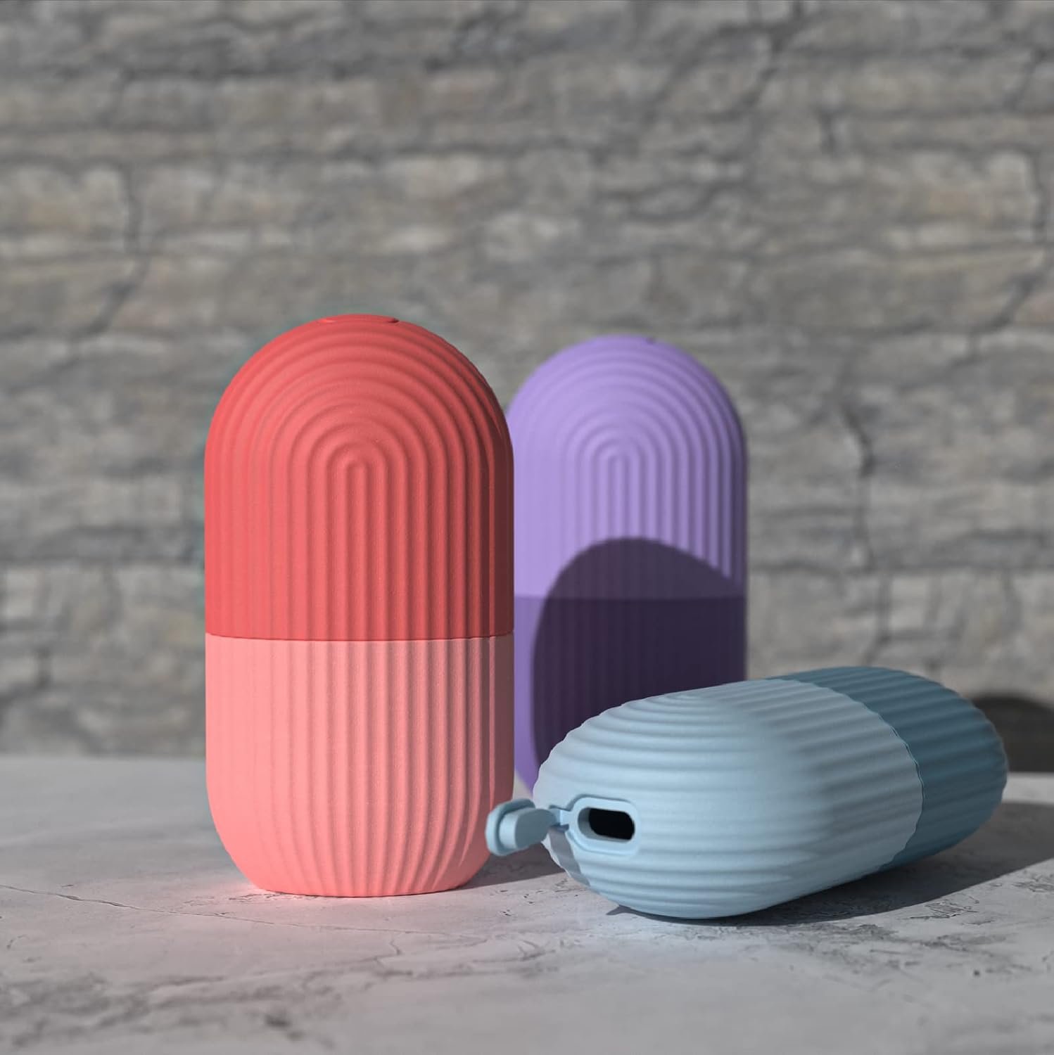 Joyeee Ice Face Roller, Reusable Silicone Mold Face Massage Eye Facial Beauty Skin Care Tools Apply Ice for Shrink Pores Anti Wrinkle Reduce Puffiness Improve Skin Elasticity, Striped, Purple - Image 7