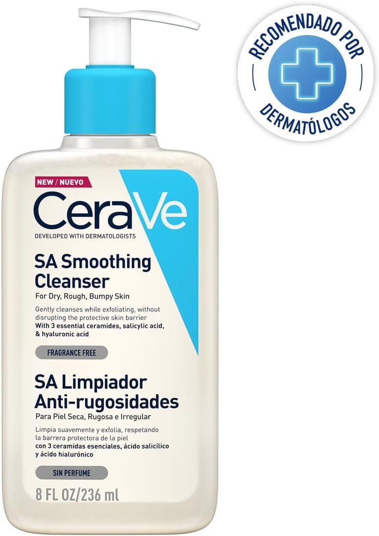 CeraVe SA Smoothing Cleanser with Salicylic Acid for Dry, Rough & Bumpy Skin 236ml - Image 2
