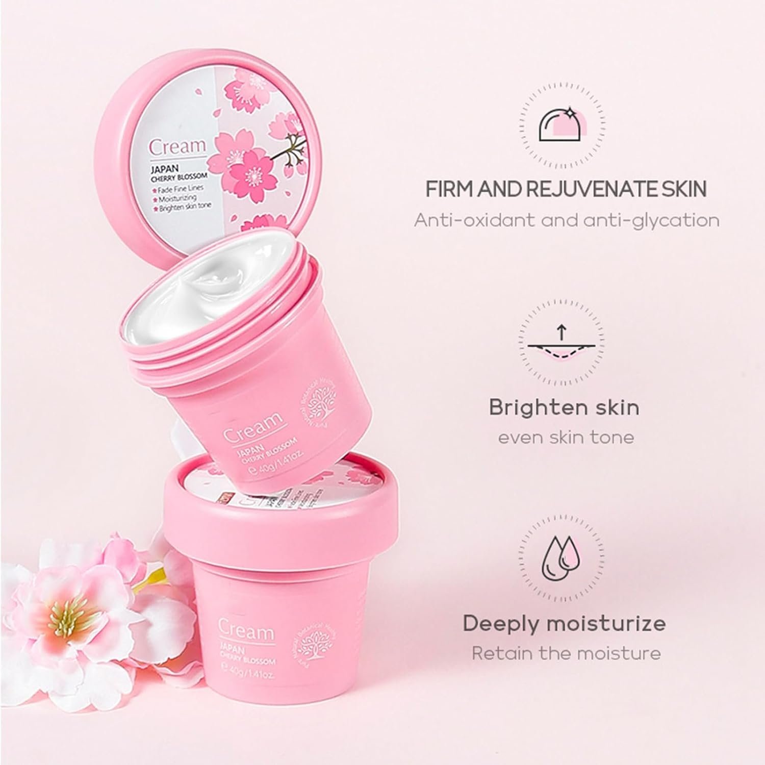 Skincare Gifts For Teenage Girls,Cherry Blossom Skincare Sets,Facial kit,Pamper Sets For Women Gifts,Skin Care Sets & Kits with Cleanser, Face Serum, Face Cream,Toner,Eye Cream,Mask (7PCS Sakura) - Image 7