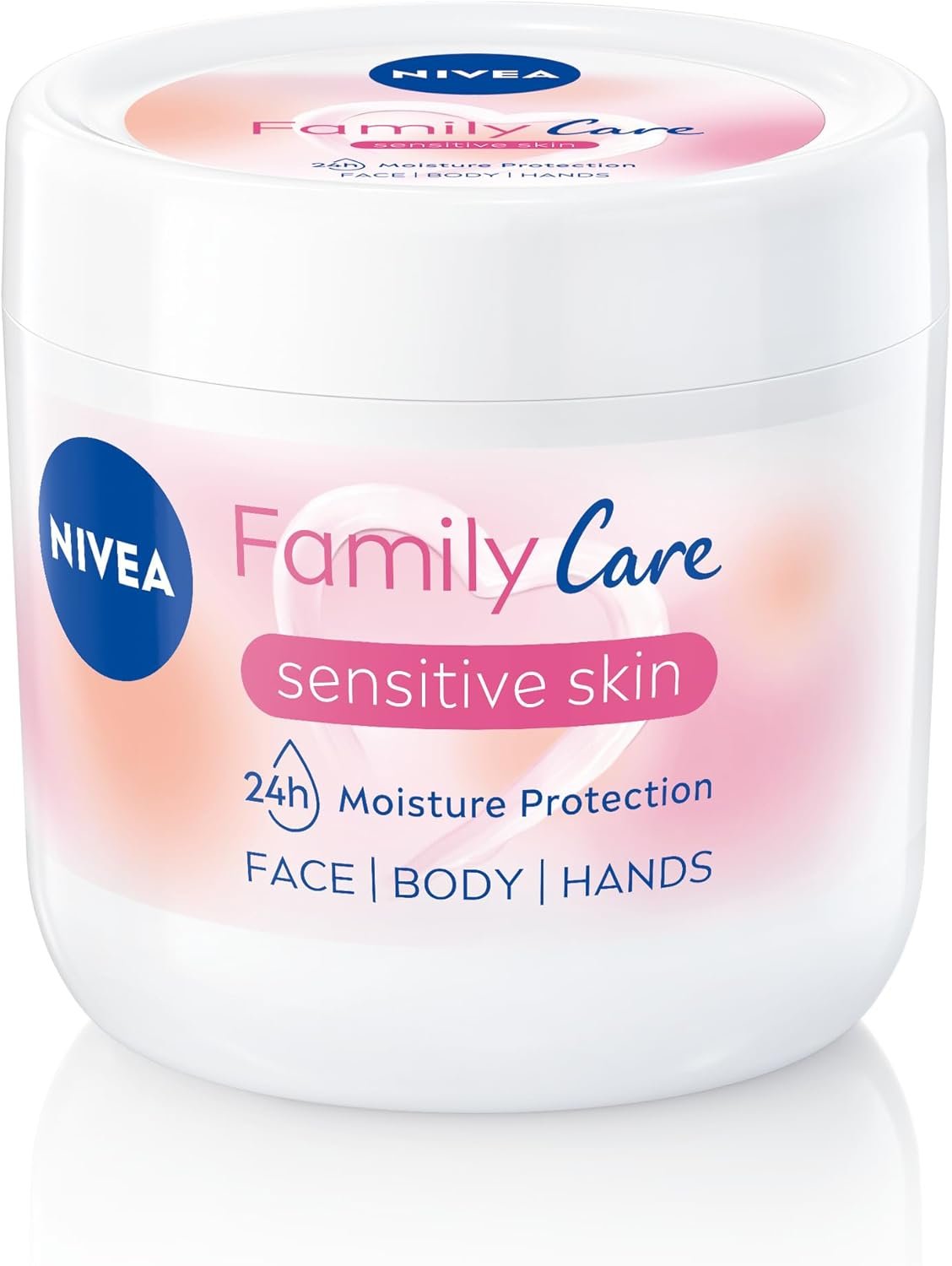 NIVEA Almond, Family Care Sensitive Moisturising Cream, Body Cream for Dry Skin, Sensitive Skin Moisturiser with Natural Almond Oil, Suitable for the Whole Family, 450 ml (Pack of 1)