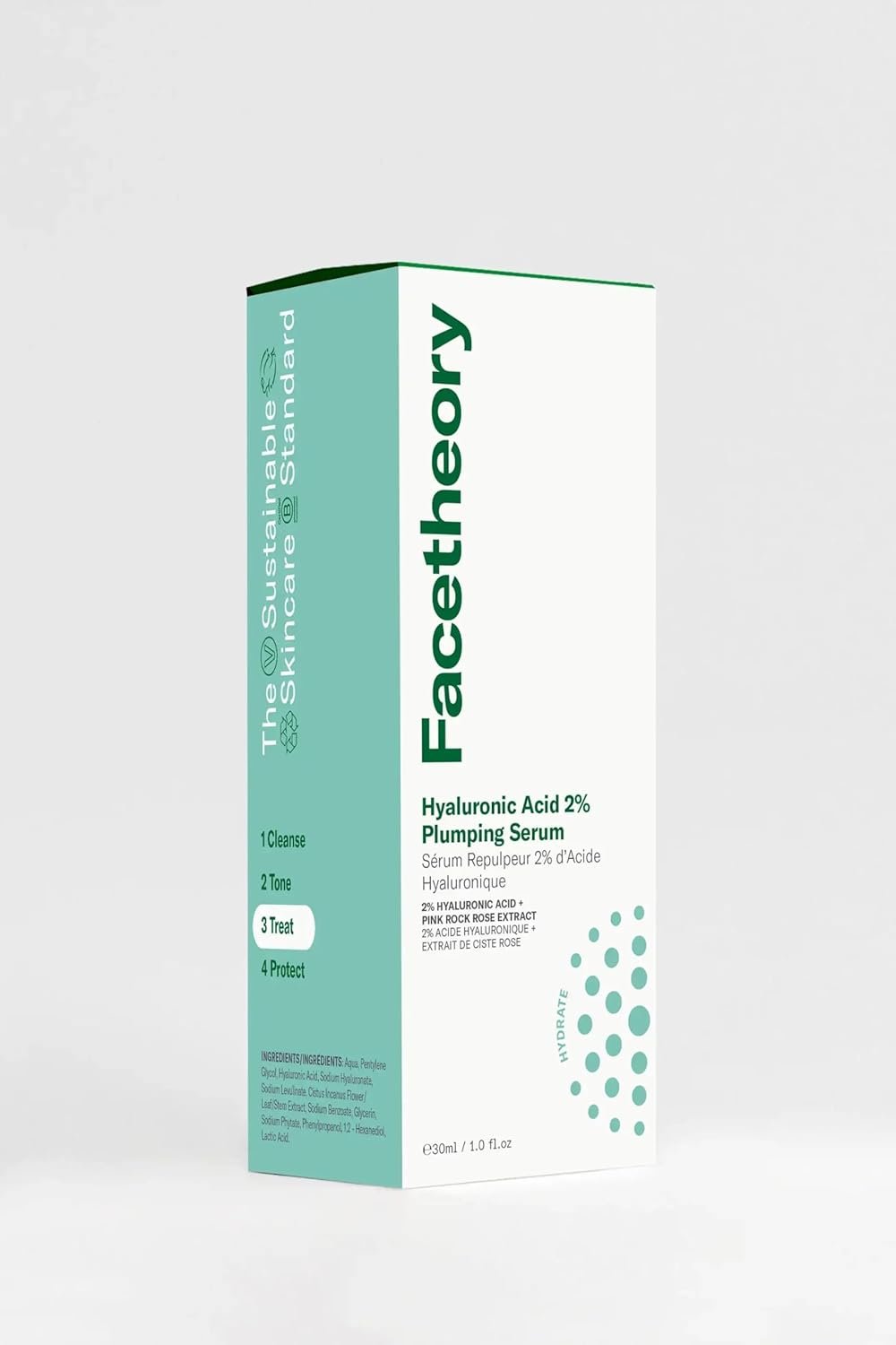 facetheory Hyaluronic Acid 2% Plumping Serum - Pink Rock Rose Extract - Lightweight Hydrating Serum for All Skin Types - Vegan & Cruelty-Free (30 ml) - Image 6