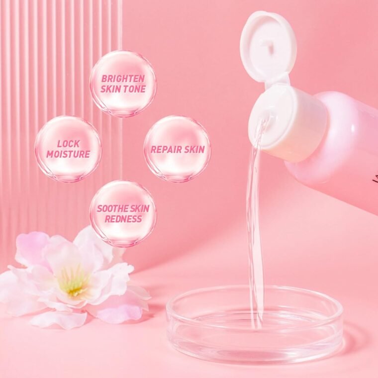 Skincare Set For Teenage Girls Gifts,Sakura Face Care Gift Set,Beauty Skin Care Sets&Kits for Women,Pamper Set Teen Girl Gifts, Toner, Cleanser, Cream,Facial Cleansing Brush, Face Guasha Tool - Image 4
