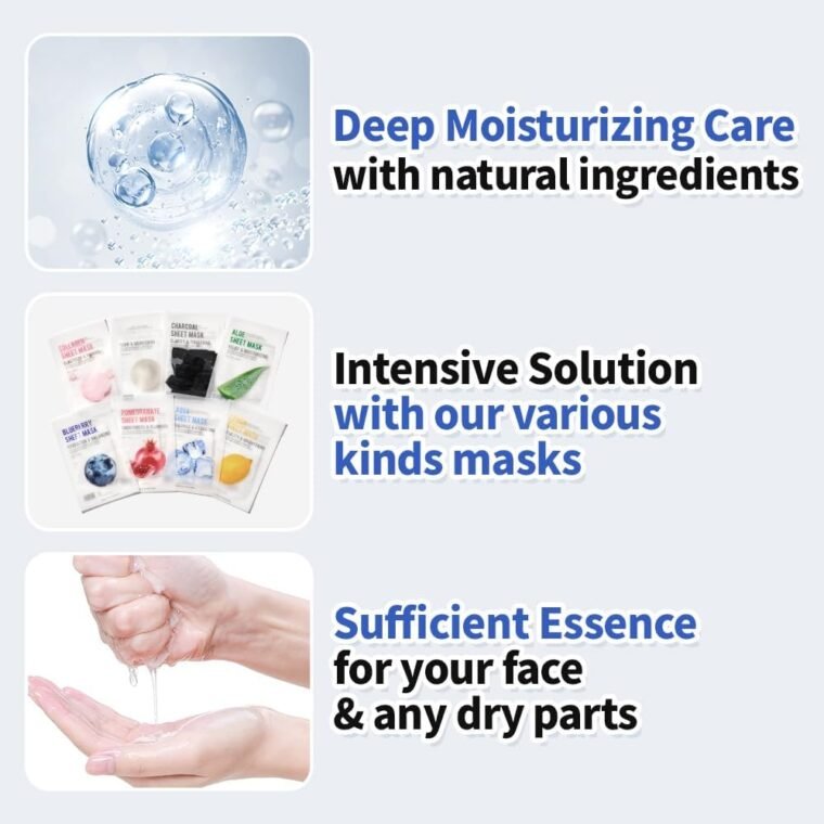 EUNYUL [PACK OF 8] Purity Sheet Mask Pack 8 Types Korean Skincare Facial Mask Pack - Image 3