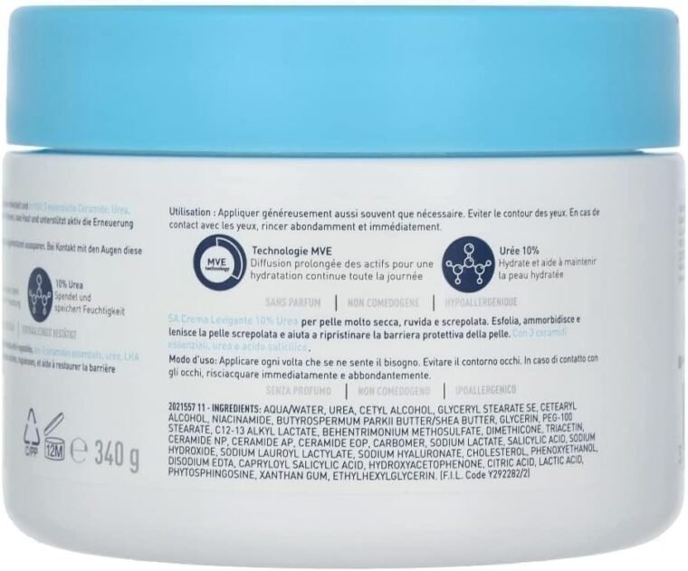 CeraVe SA Smoothing Cream, Body, With 3 essential ceramides, urea & salicylic acid, For dry, rough, bumpy sky, 340 g/12 oz - Image 5