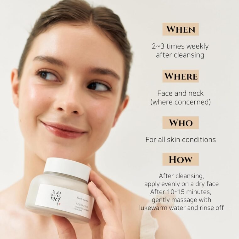 Beauty of Joseon Ground Rice and Honey Glow Mask Pore Sebum Care for Dry Sensitive Skin Korean Skin Care for Men and Women 150ml - Image 6