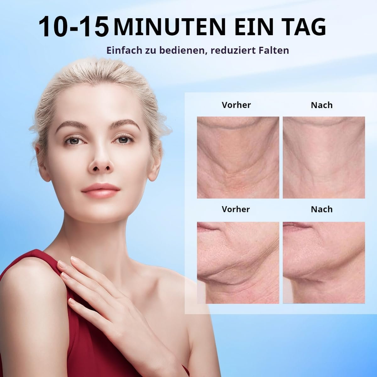 Face Massager, Demine Face Lifting Device, Wrinkle Remover with Heating and Cold Compresses, for Skin Care, Improves, Firms, Tightens - Image 5