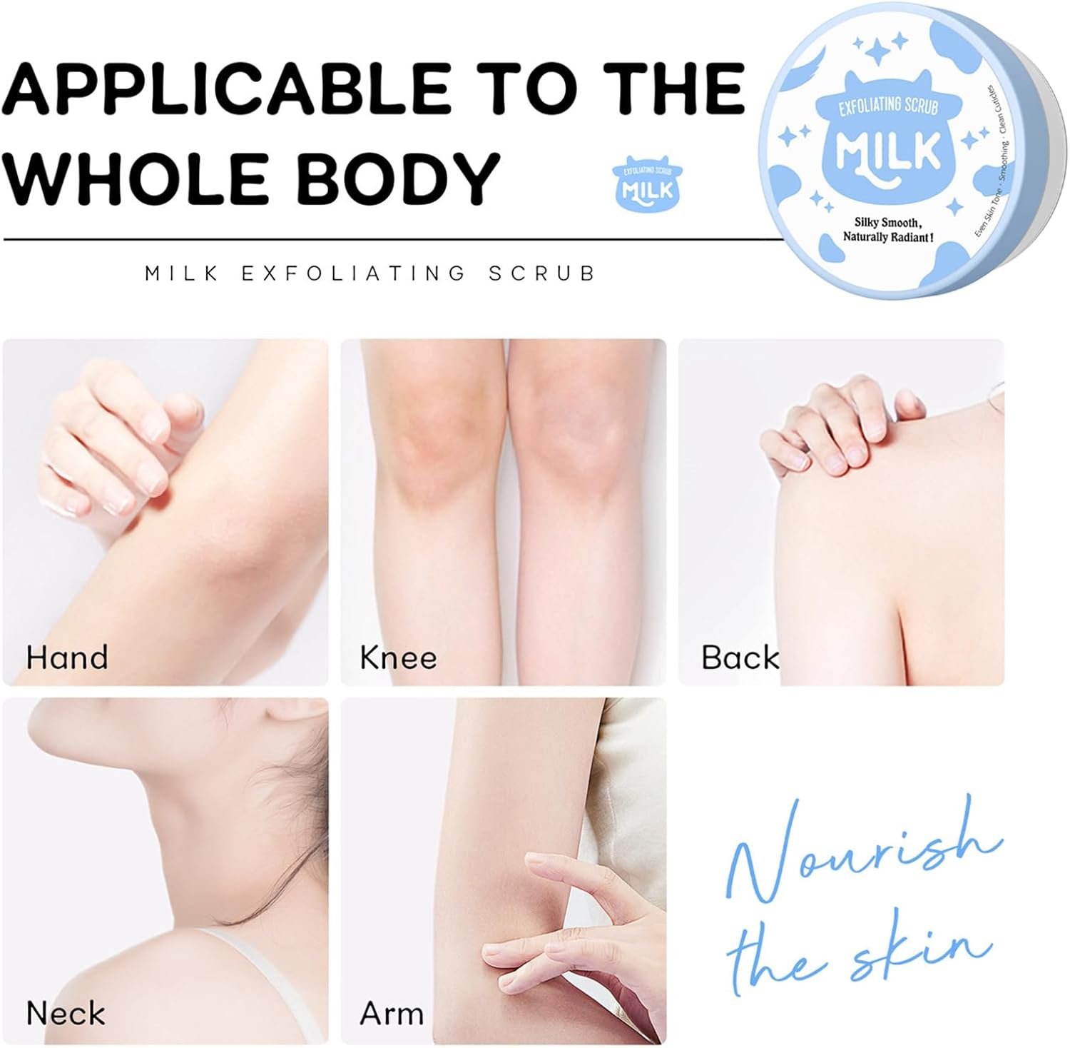 Milk Skin Care Sets&Kits,Beauty Gift Sets for Teenage Girls,Skincare Set-Cleanser,Eye Cream,Moisturizer, Sunscreen,Hand Wax,Cream,Facial Kits for Women,Deep Hydrating (One Size, Milk-Wash Bag Set) - Image 5