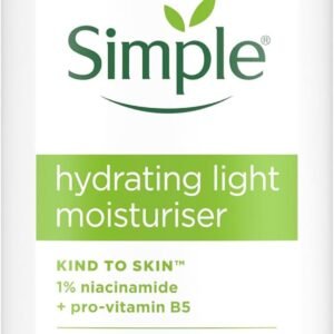 Simple Kind to Skin Hydrating Light Moisturiser Skin Care Product with Pro-Vitamins B5 and E for 12-Hour Moisturisation 125 ml