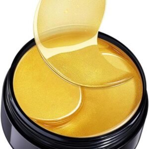 24K Gold Eye Mask- 30 Pairs Puffy Eyes & Dark Circles Treatments,Reduce Under Eye Bags and Smooth Wrinkles,Eye Skin Care Pads With Collagen