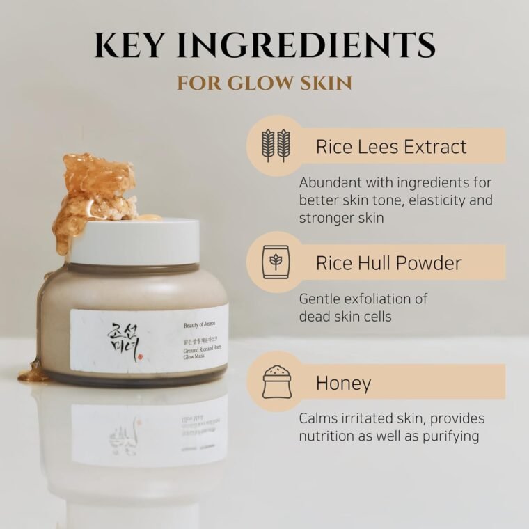 Beauty of Joseon Ground Rice and Honey Glow Mask Pore Sebum Care for Dry Sensitive Skin Korean Skin Care for Men and Women 150ml - Image 4