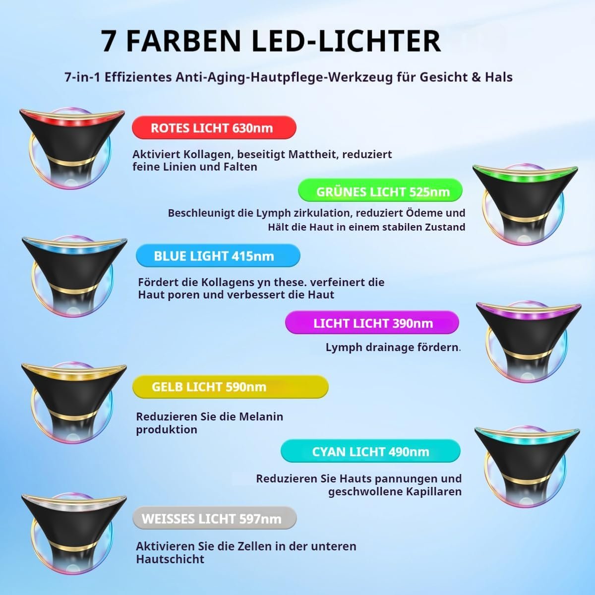 Face Massager, Demine Face Lifting Device, Wrinkle Remover with Heating and Cold Compresses, for Skin Care, Improves, Firms, Tightens - Image 4