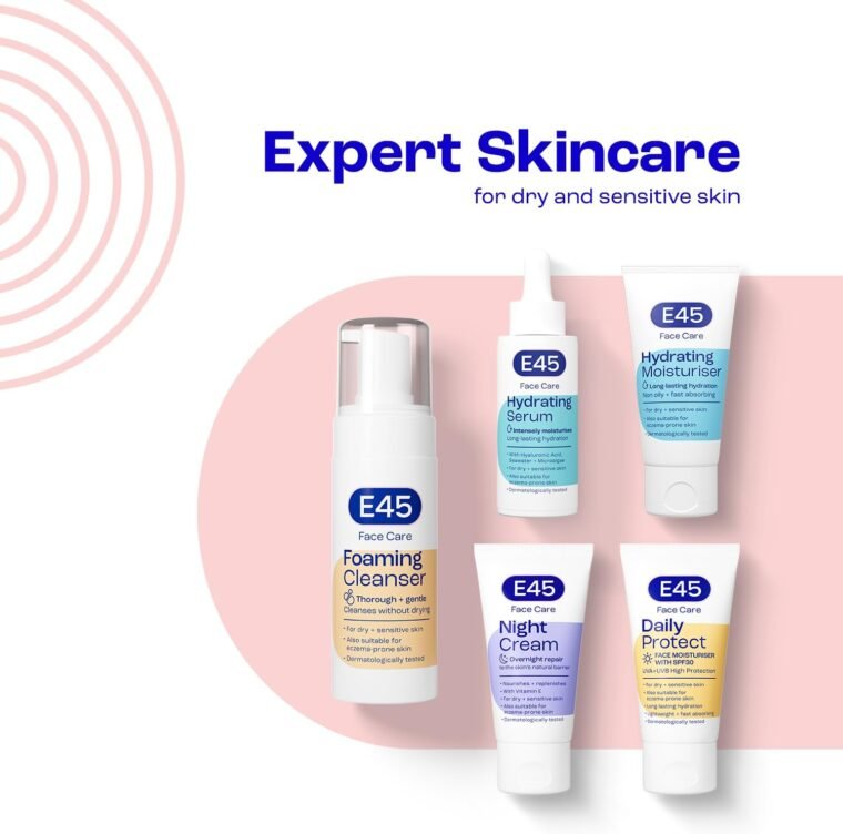 E45 Face Night Cream - Nourishing Night Moisturiser to Restore Skin Barrier – For Sensitive Skin & Eczema Prone Skin - Regenerative & Firming Night Cream - Perfume Free - Dermatologist Approved - 50ml - Image 6