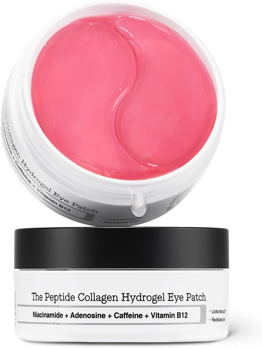 COSRX Peptide Collagen Hydrogel Eye Patches with Caffeine for Puffy Eyes, Dark Circles, Eye Bags, Wrinkles and Fine Lines, Firming and Depuffing Under Eye Masks, Korean Skincare 60 Patches