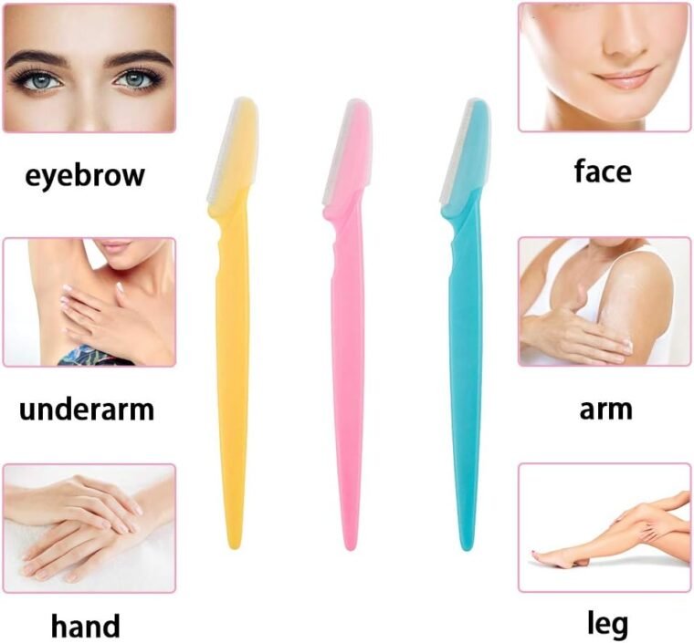 ILLUVA Eyebrow Razors Facial Hair Remover Shaver Trimmer Shaper, Exfoliating Dermaplaning Tool for Women and Men 6 Pcs - Image 5