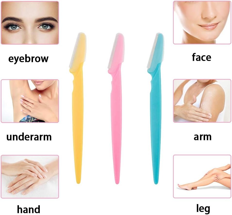 ILLUVA Eyebrow Razors Facial Hair Remover Shaver Trimmer Shaper, Exfoliating Dermaplaning Tool for Women and Men 6 Pcs - Image 5